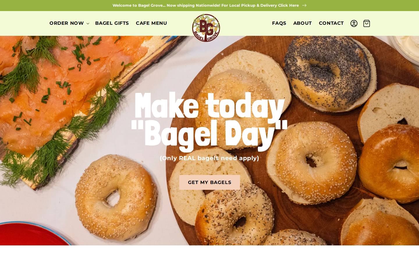 bagelgrove.com homepage screenshot