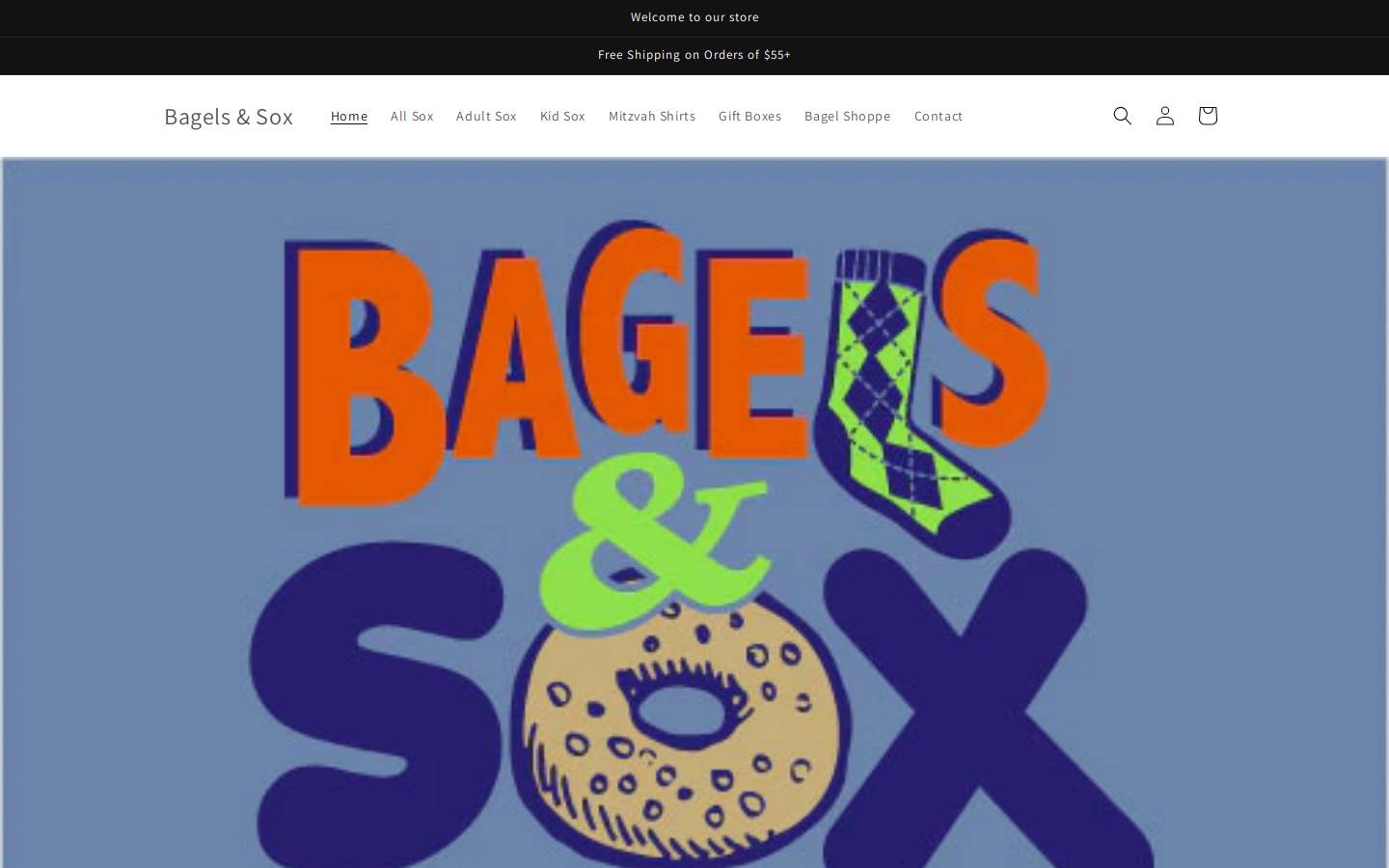 bagelsandsox.com homepage screenshot