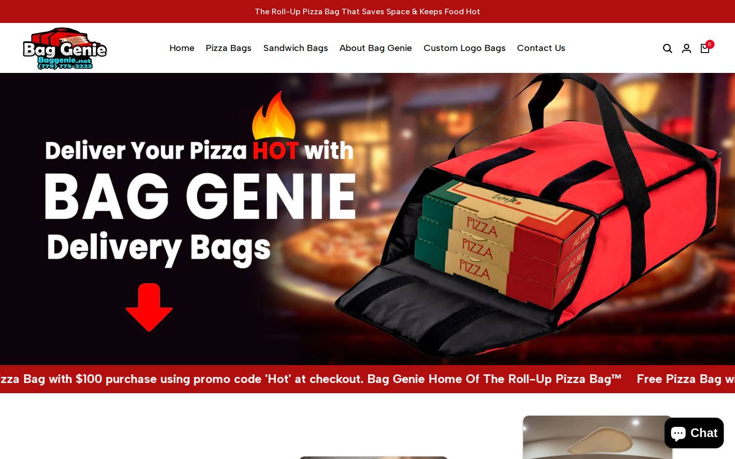 baggenie.net homepage screenshot