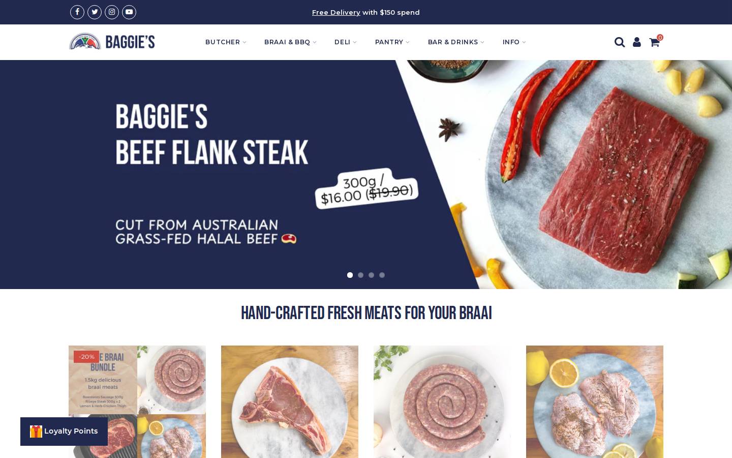 baggiesdeli.com homepage screenshot