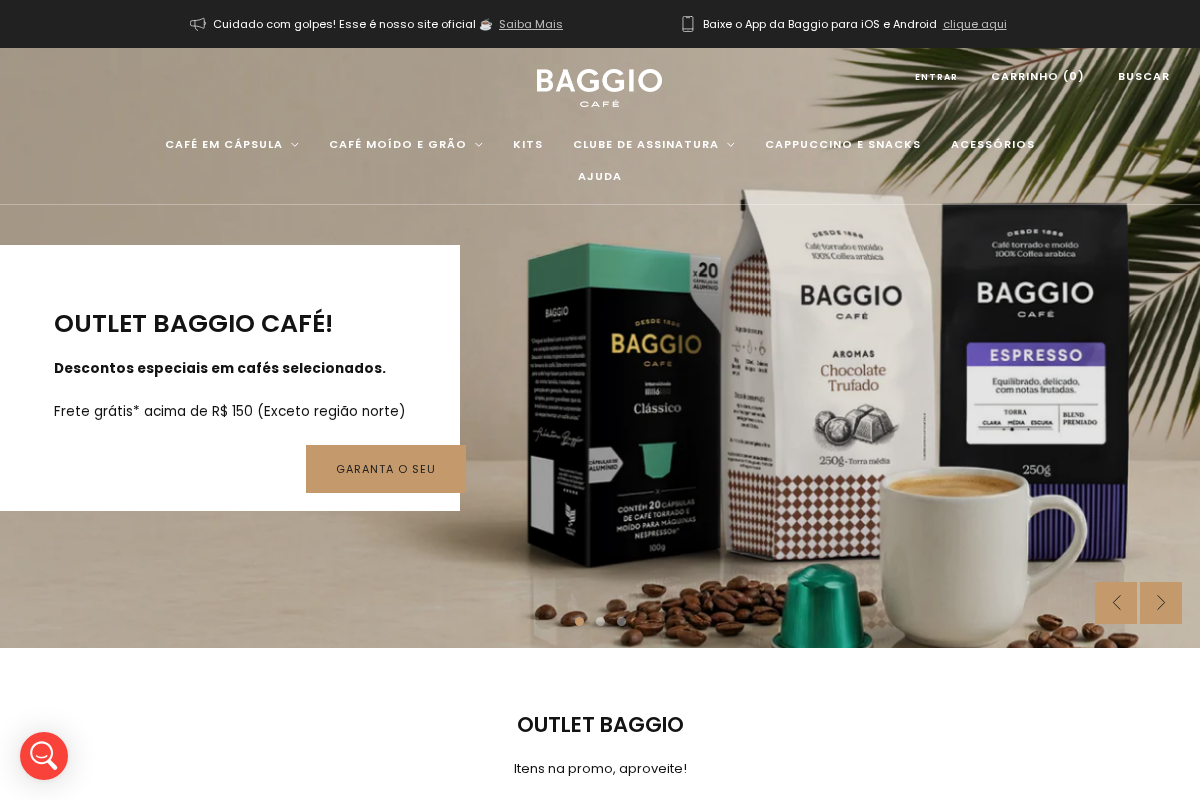 Baggio Café homepage screenshot