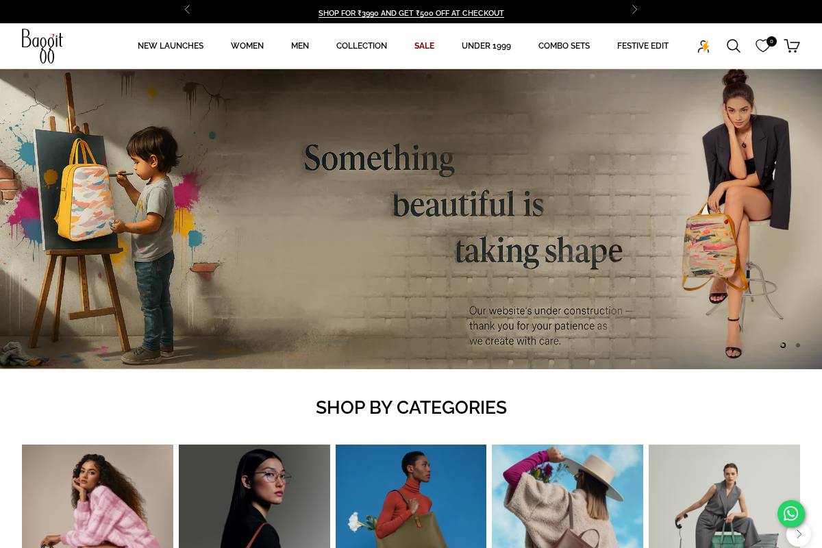 baggit.com homepage screenshot