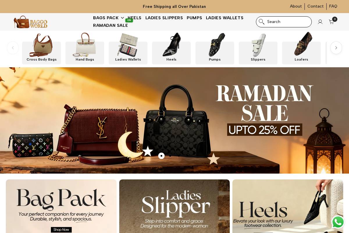 baggoworld.com.pk homepage screenshot