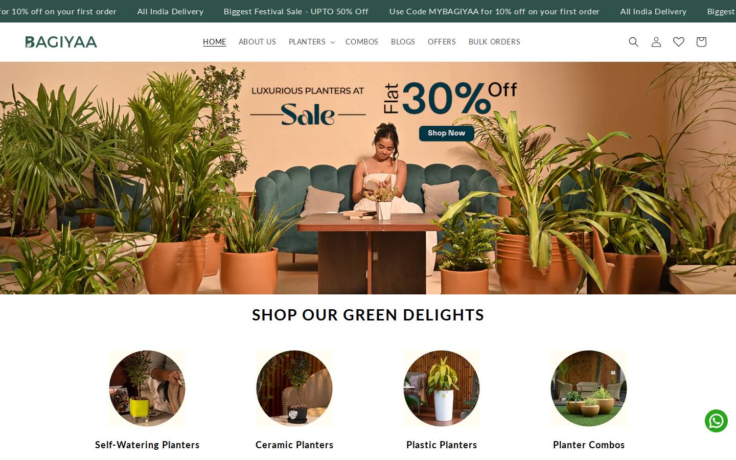 bagiyaa.com homepage screenshot