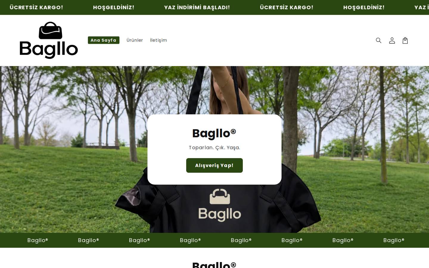 bagllo.com homepage screenshot