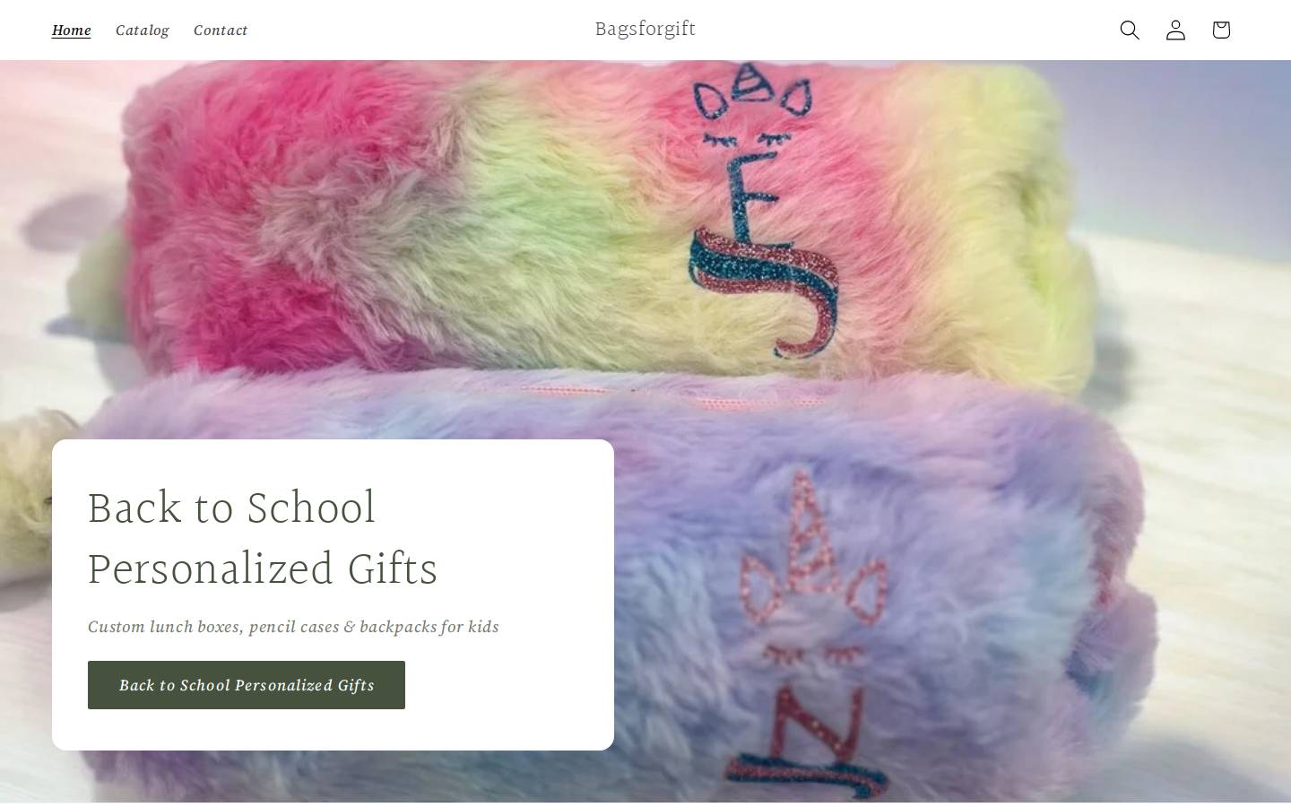 bagsforgift.com homepage screenshot