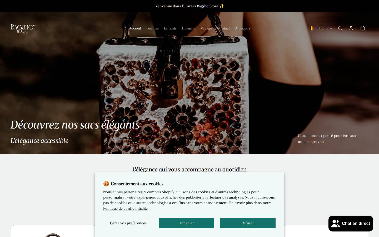 bagshotstore.com homepage screenshot