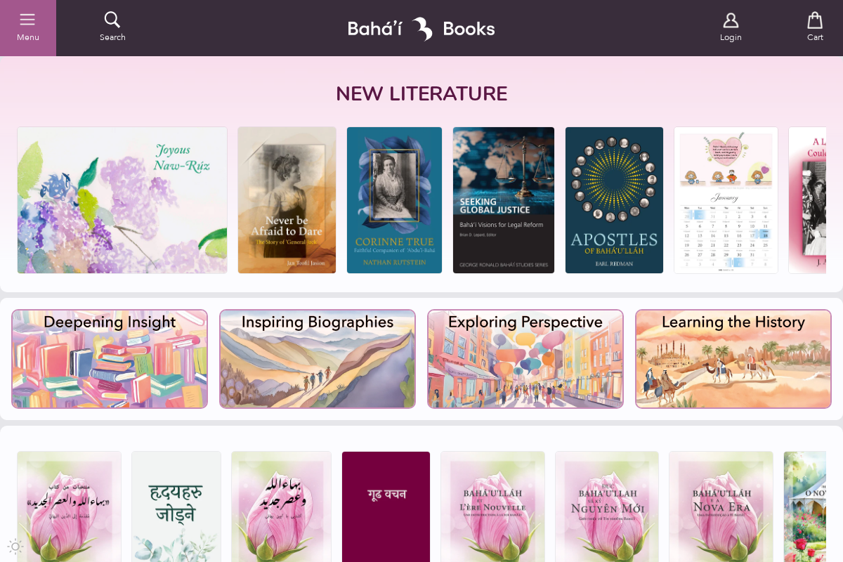 Baha'i Books Australia homepage screenshot