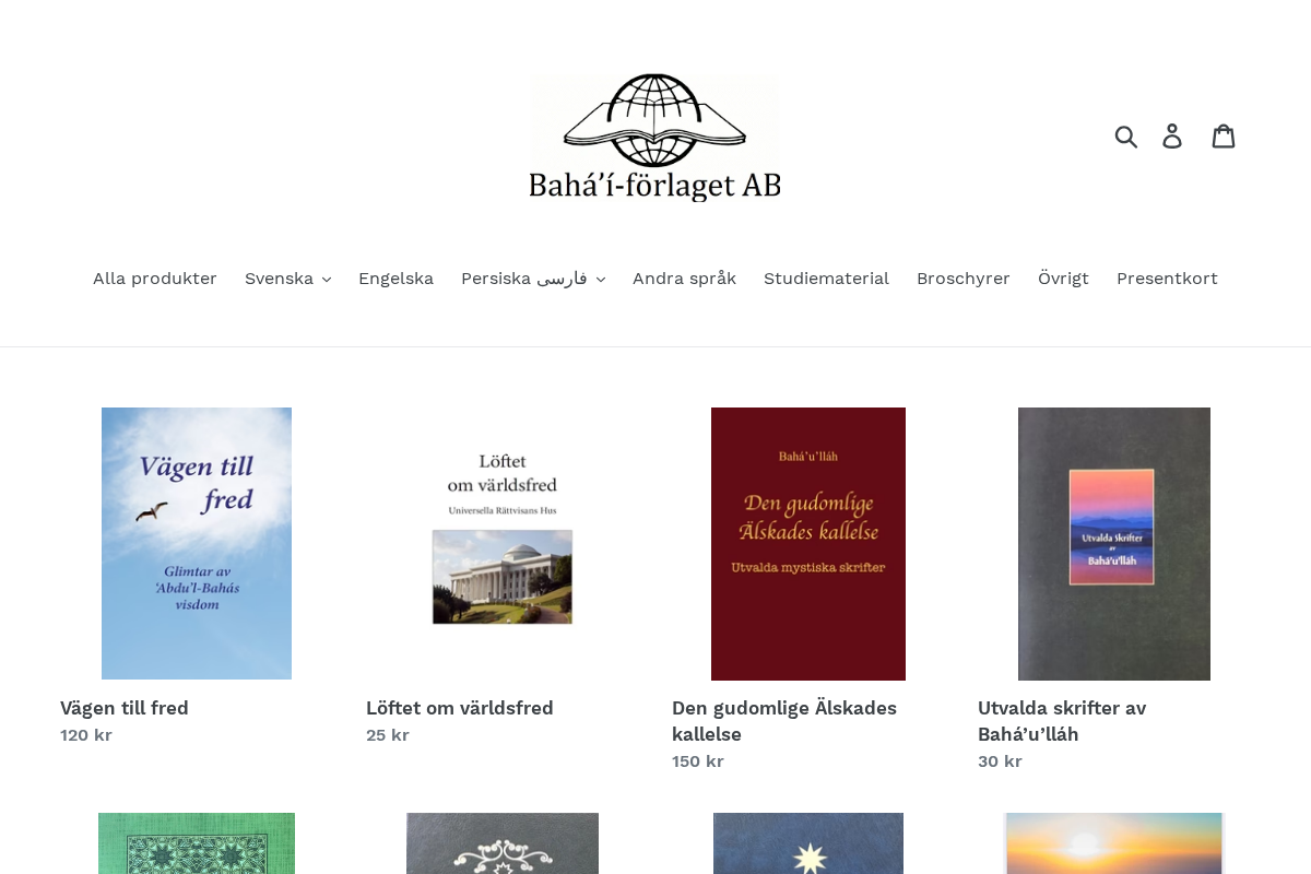 Bahá'í-förlaget AB homepage screenshot