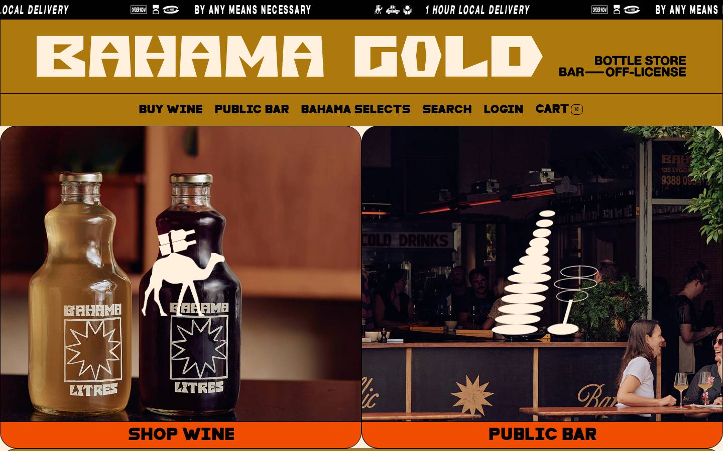 bahama.gold homepage screenshot