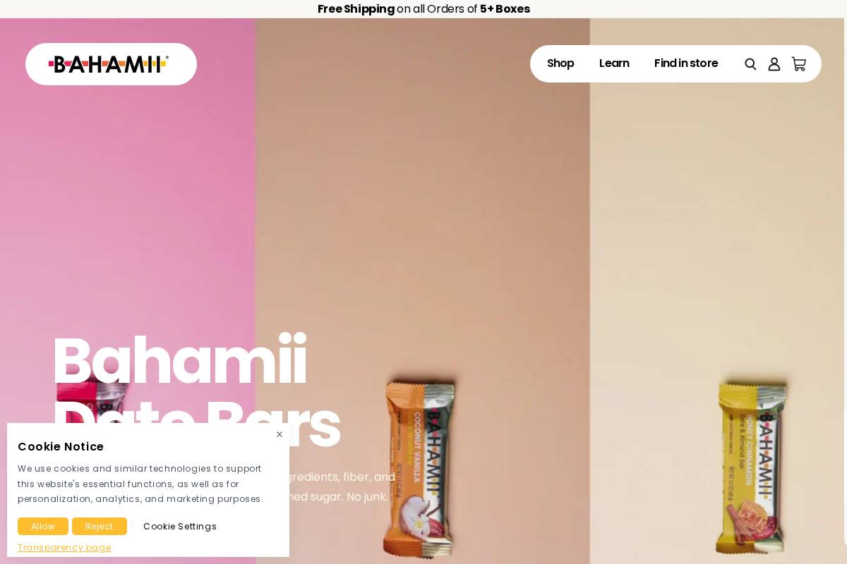 bahamii.com homepage screenshot