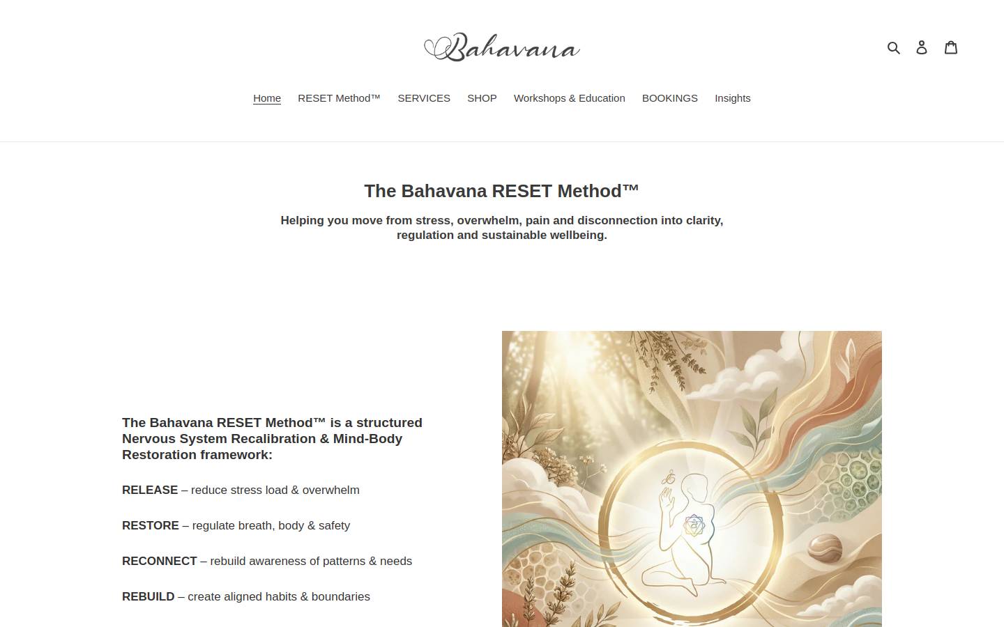 bahavana.com.au homepage screenshot