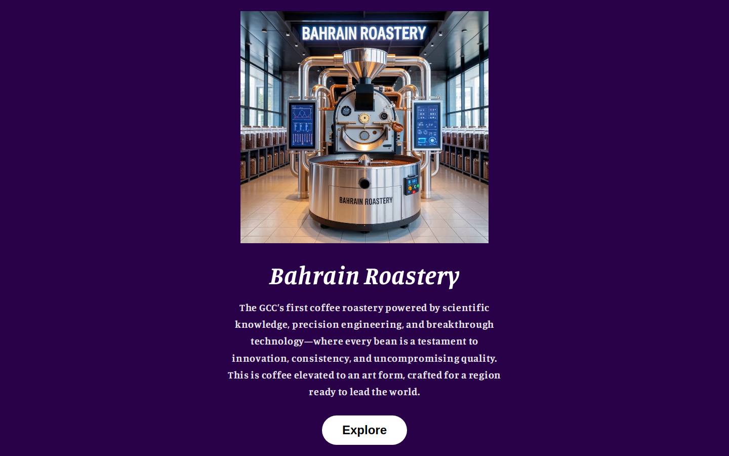 bahrainroastery.com homepage screenshot