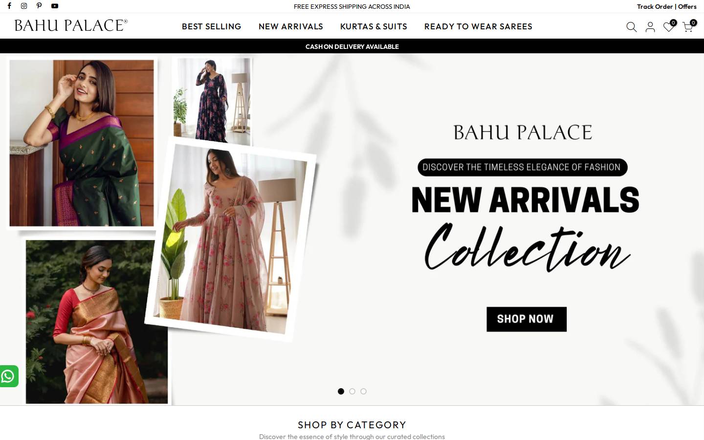 bahupalace.com homepage screenshot