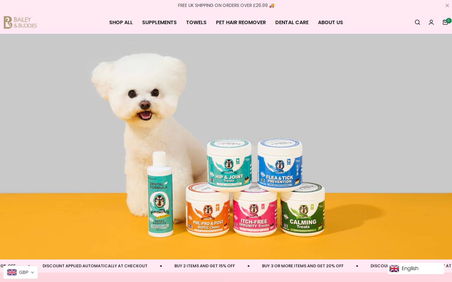 baileybuddies.com homepage screenshot