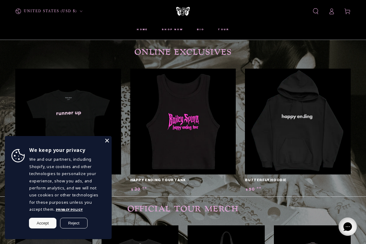 Bailey Rose Spinn homepage screenshot