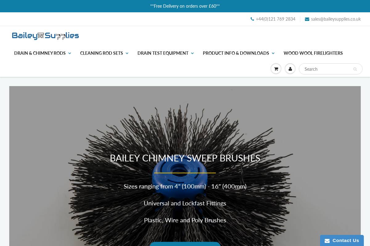 Baileysupplies homepage screenshot