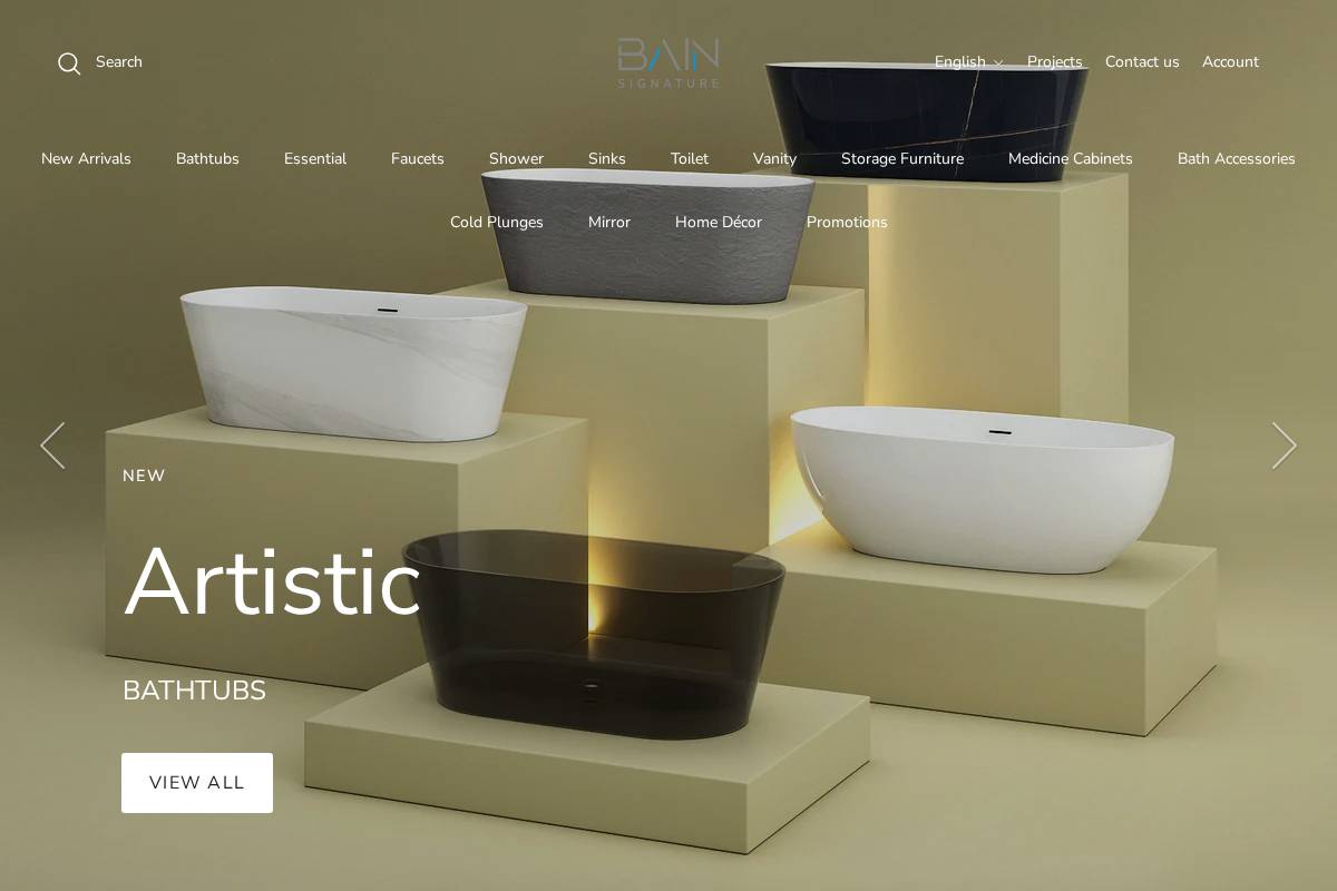 bainsignature.com homepage screenshot