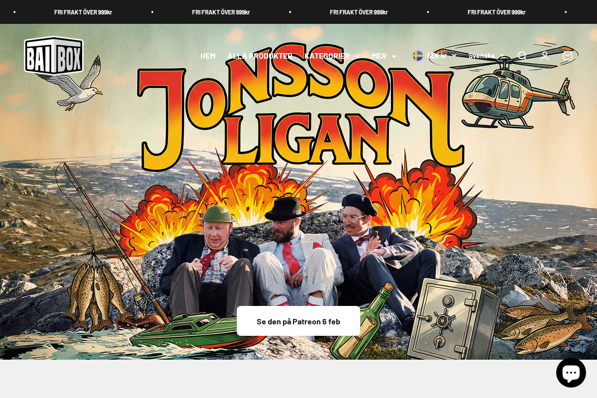 Baitbox shoppen homepage screenshot