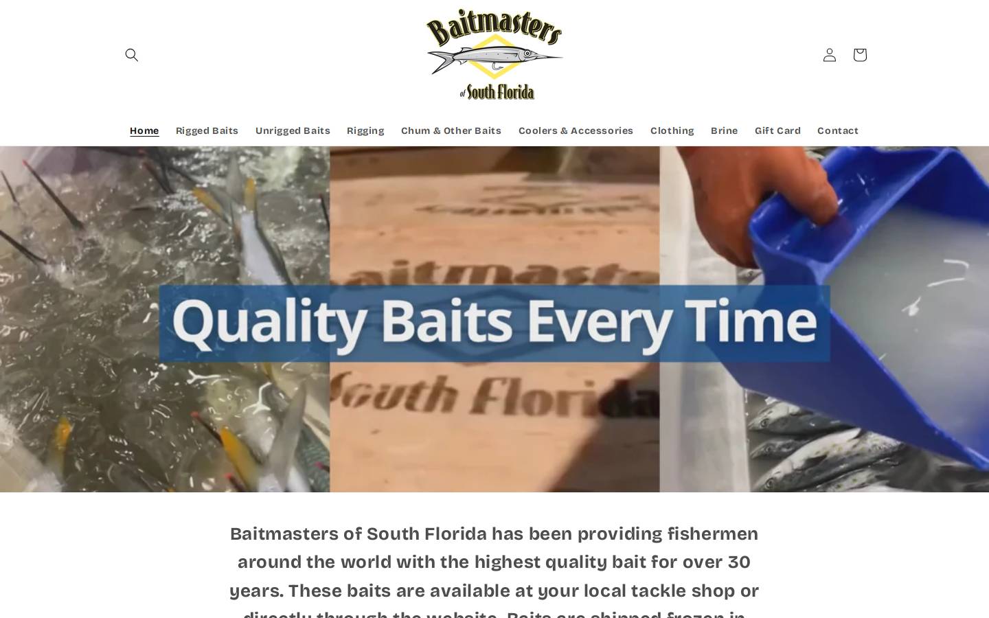 baitmastersofsouthflorida.com homepage screenshot