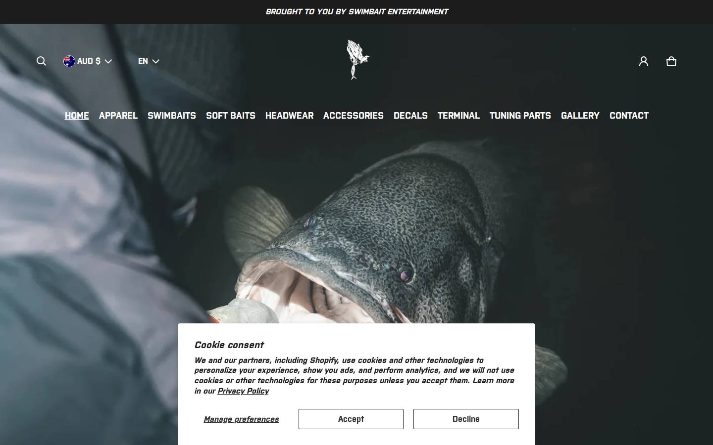 baitrlgn.com homepage screenshot