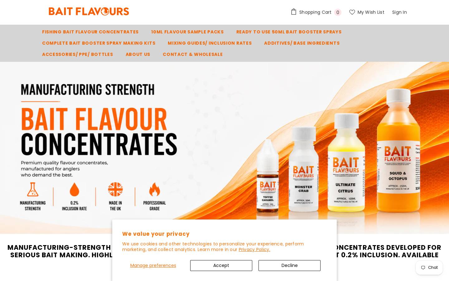 baitsprays.com homepage screenshot