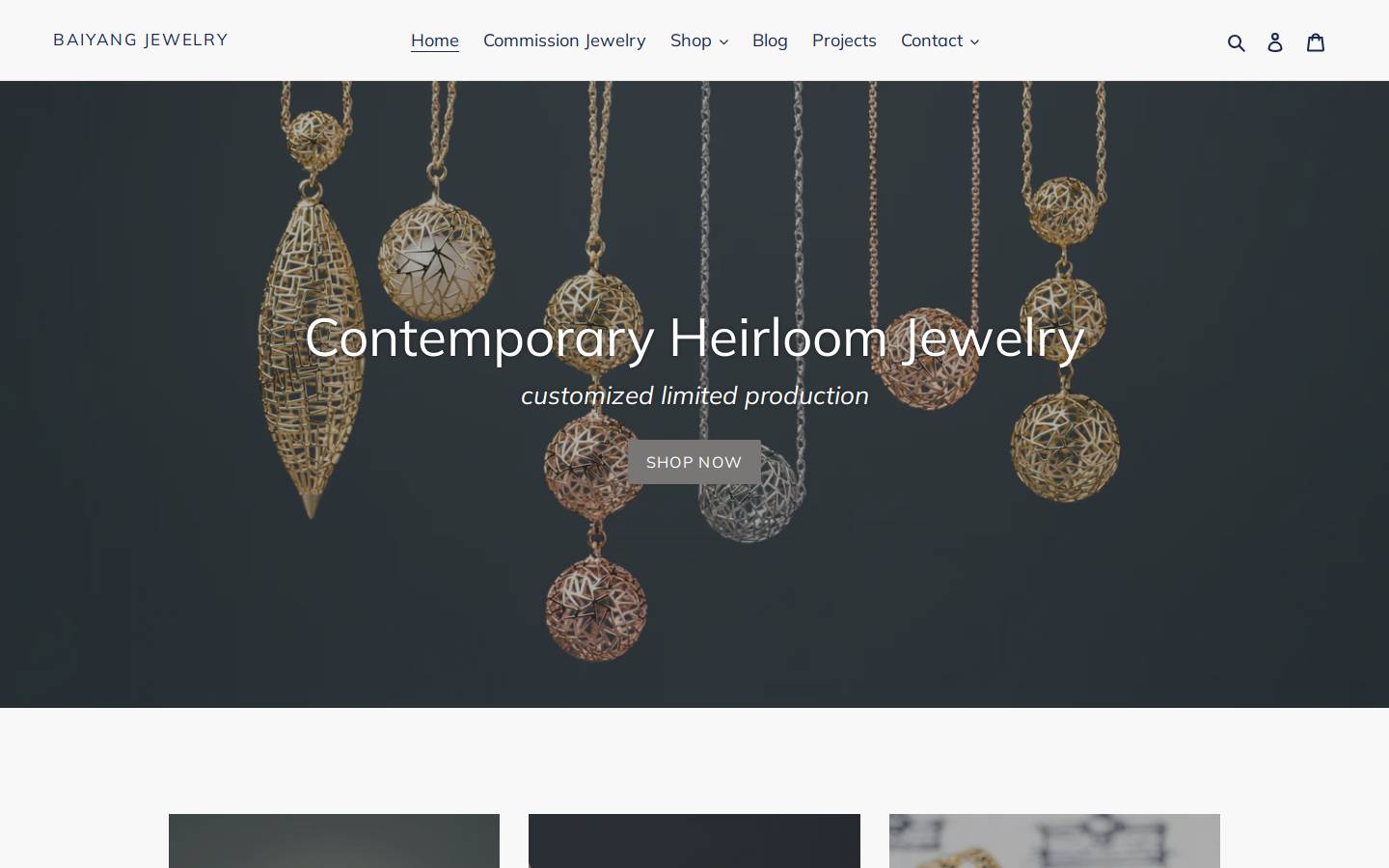 baiyangjewelry.com homepage screenshot