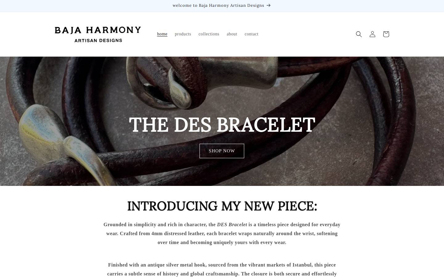 bajaharmony.com homepage screenshot