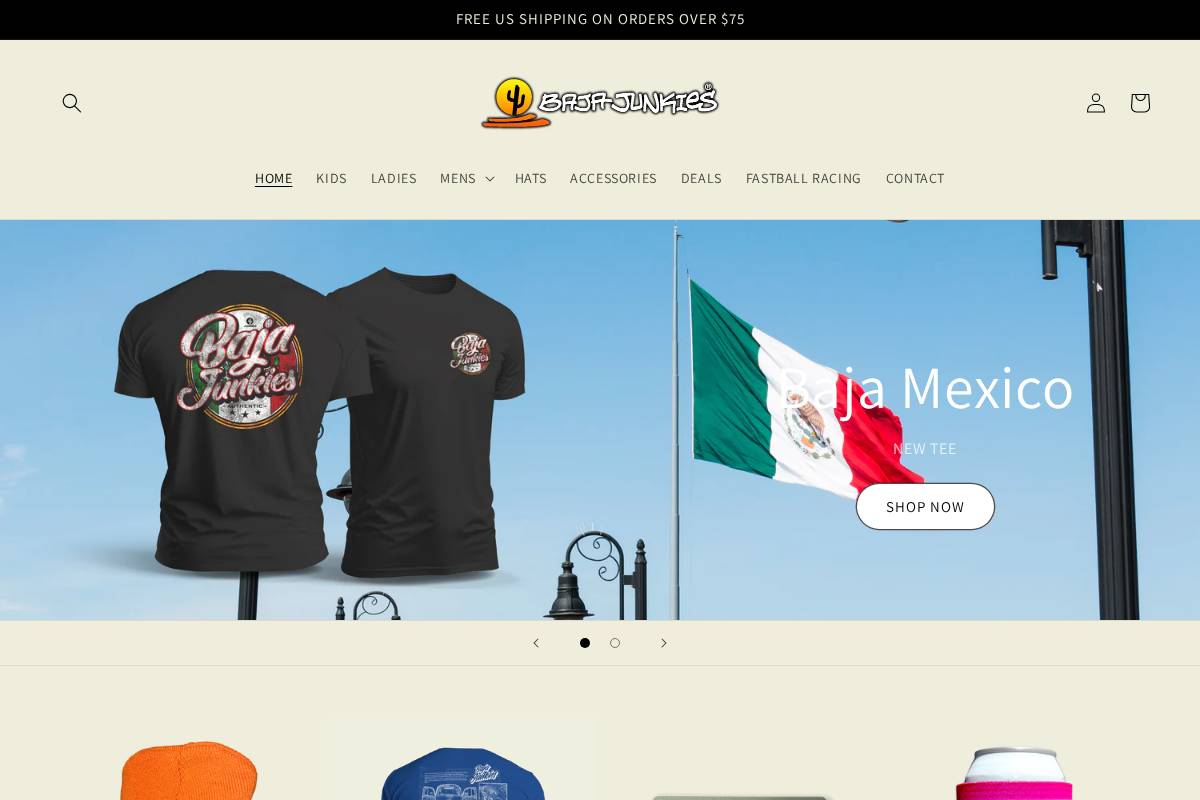 bajajunkies.com homepage screenshot