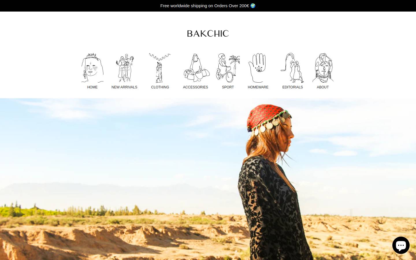 bakchic.com homepage screenshot