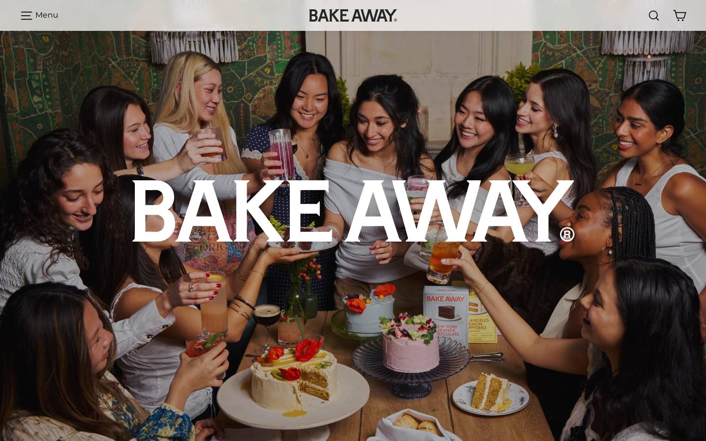 bakeaway.com homepage screenshot