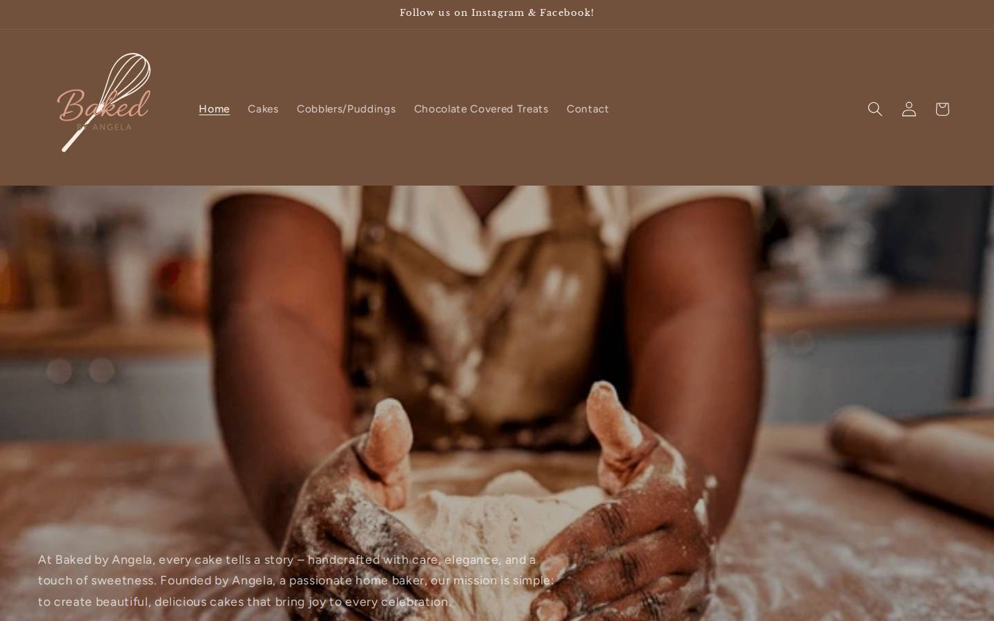 bakedbyangelaatl.com homepage screenshot