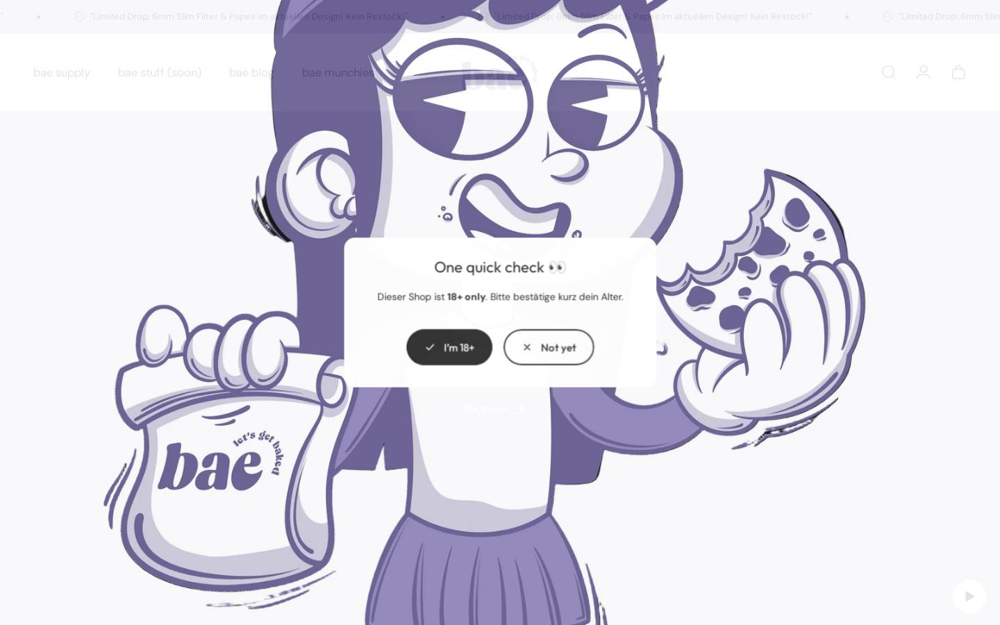 bakedbybae.com homepage screenshot