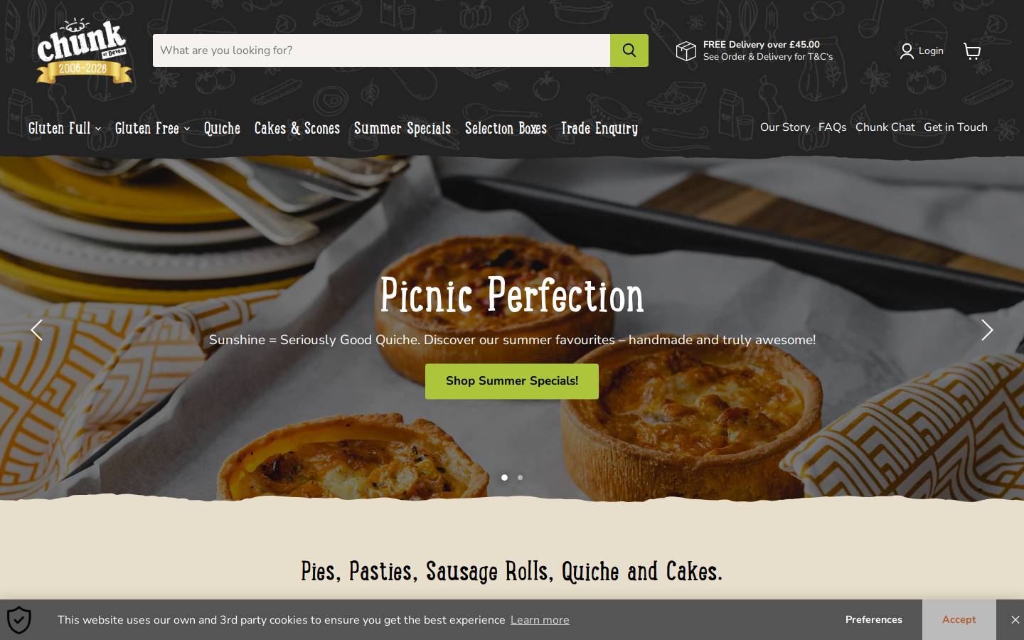 Baked to Taste homepage screenshot