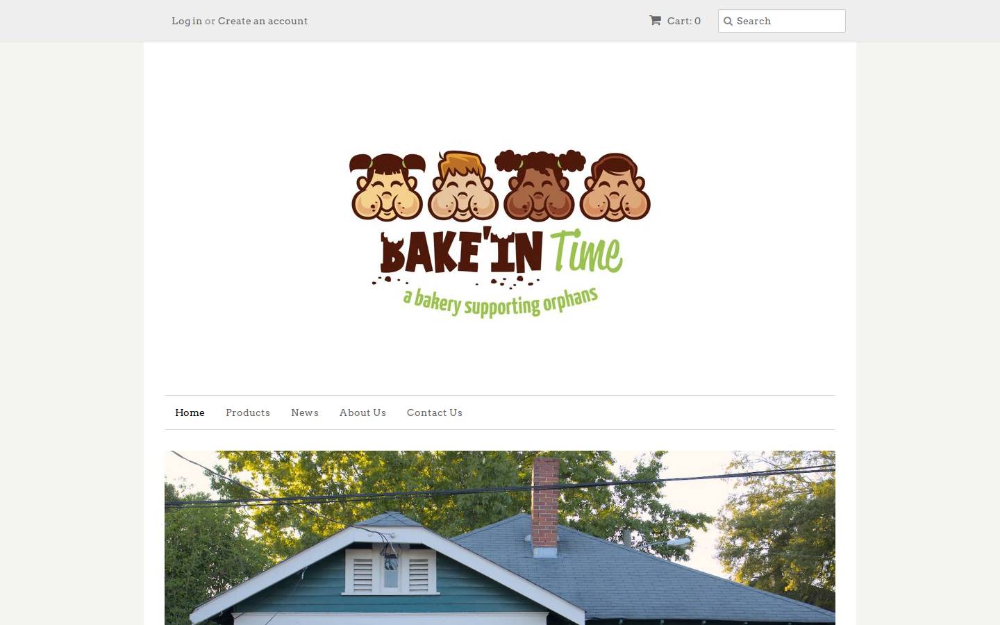 bakeintime.com homepage screenshot