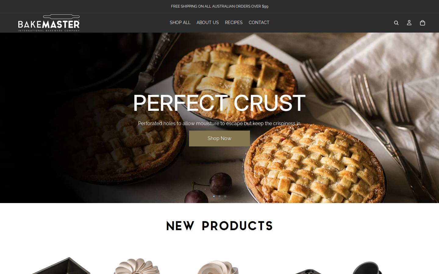 bakemaster.com.au homepage screenshot