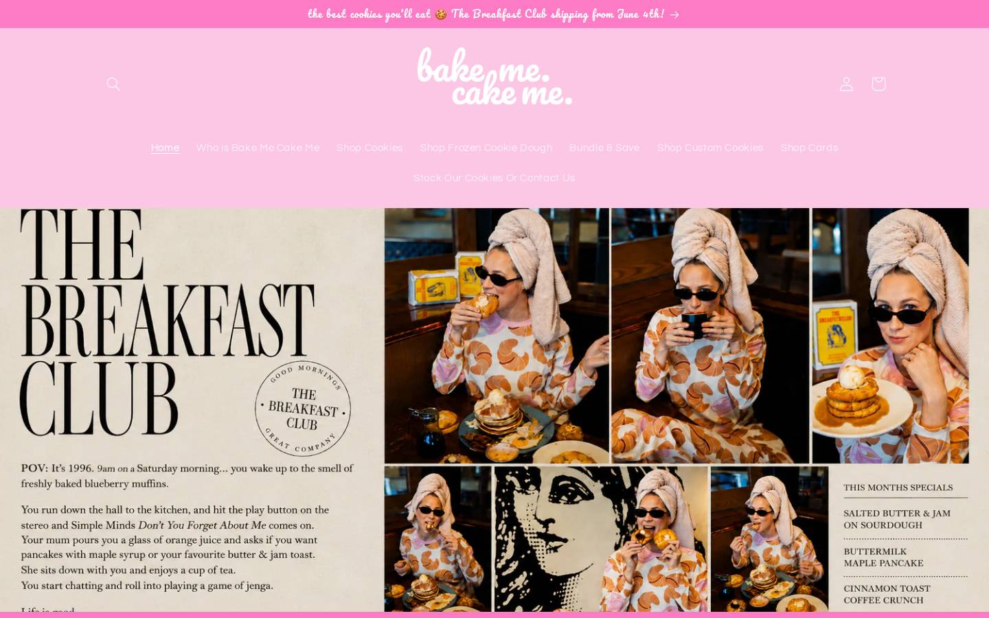 bakemecakeme.com homepage screenshot