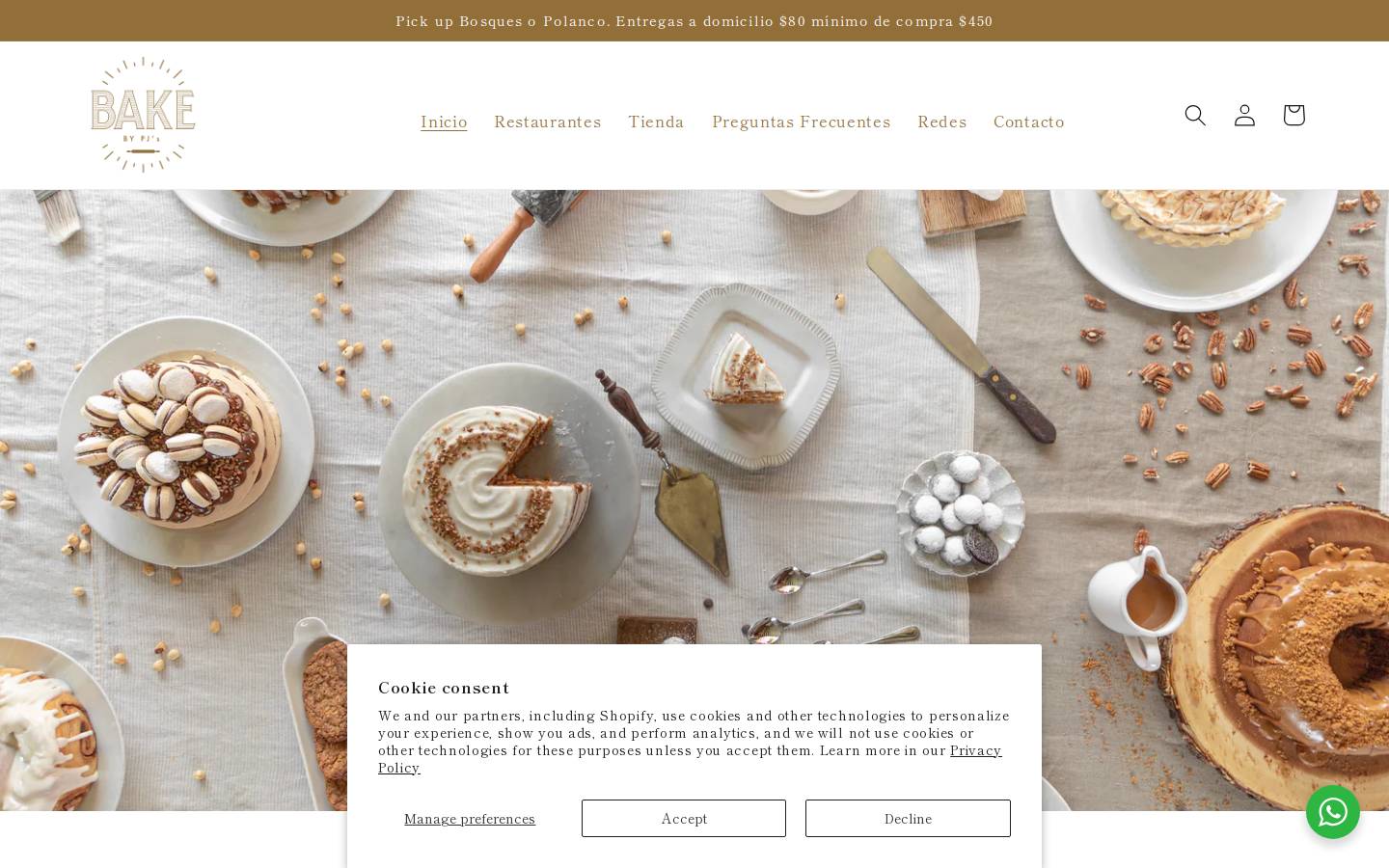 bakemexico.com homepage screenshot