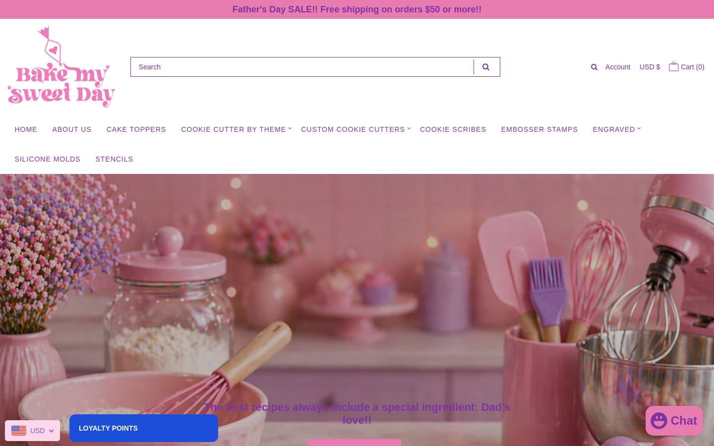 bakemysweetday.com homepage screenshot