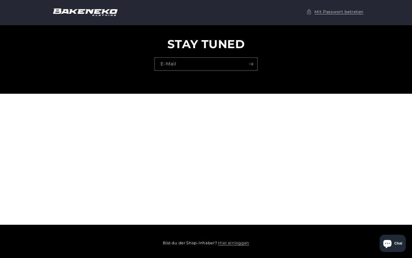 Bakenekoclothing homepage screenshot
