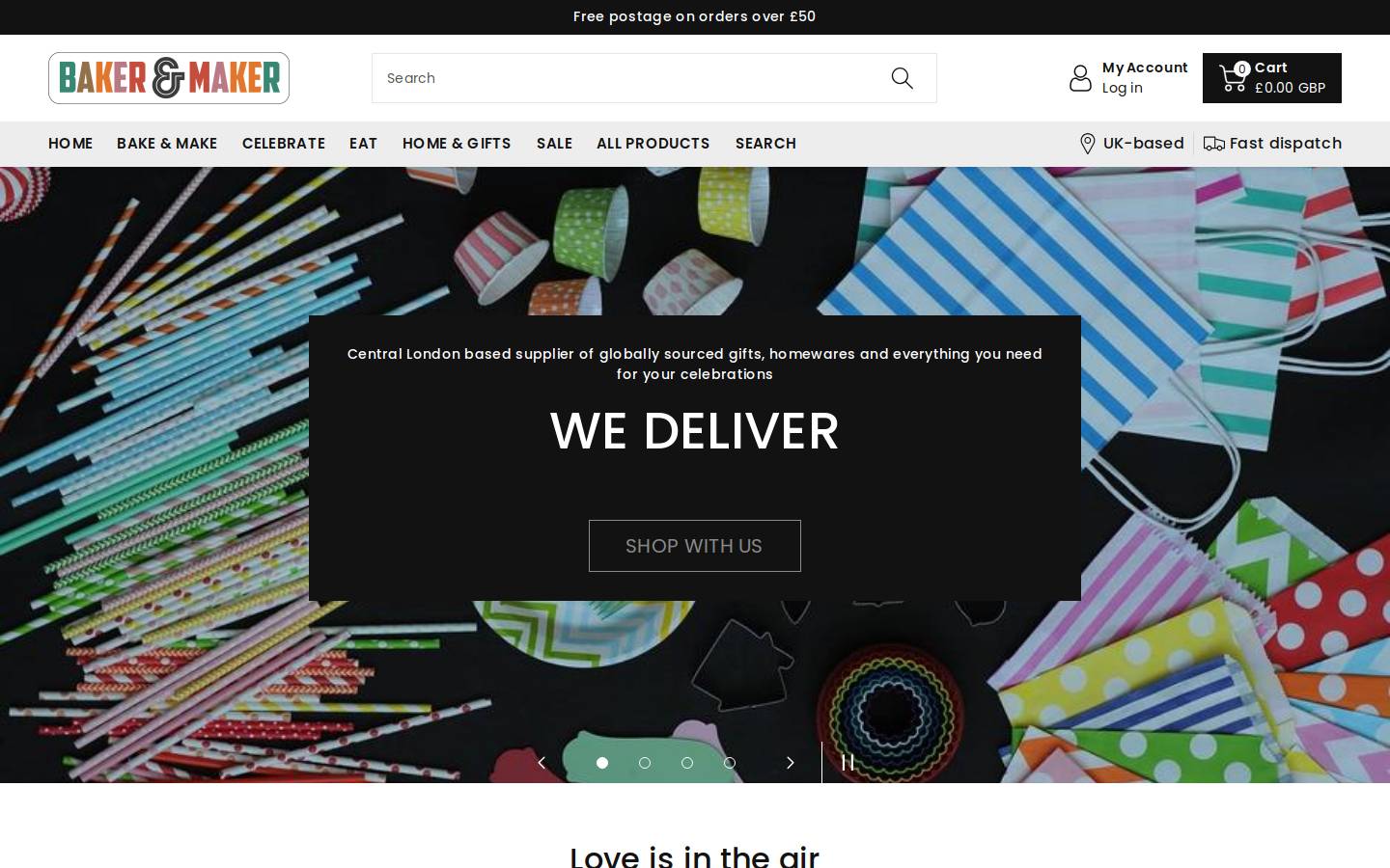 bakerandmaker.com homepage screenshot