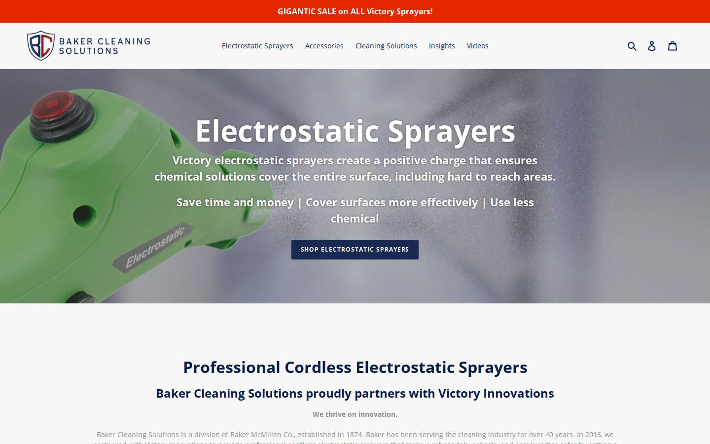 bakercleaningsolutions.com homepage screenshot