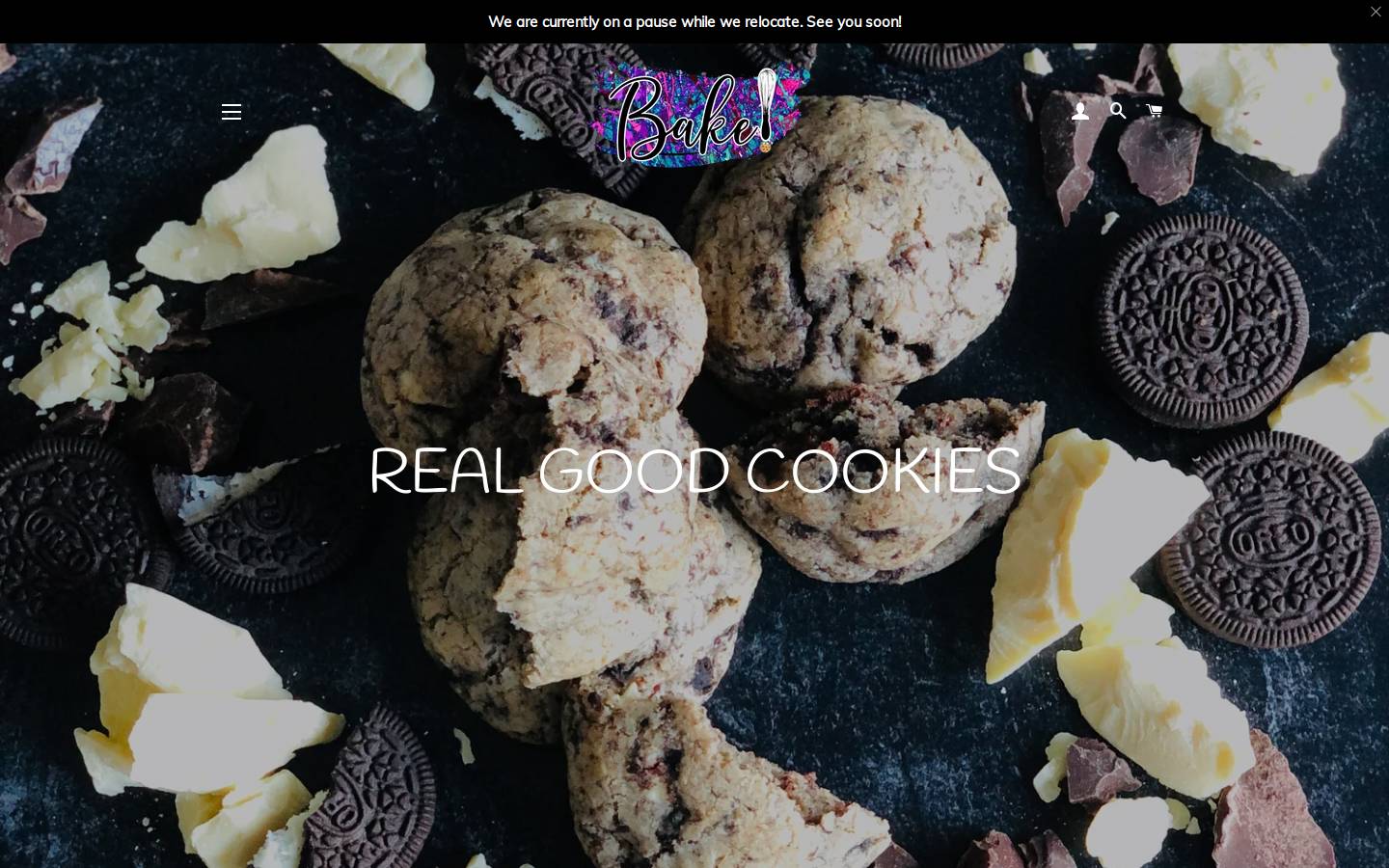 bakerealgoodcookies.com homepage screenshot
