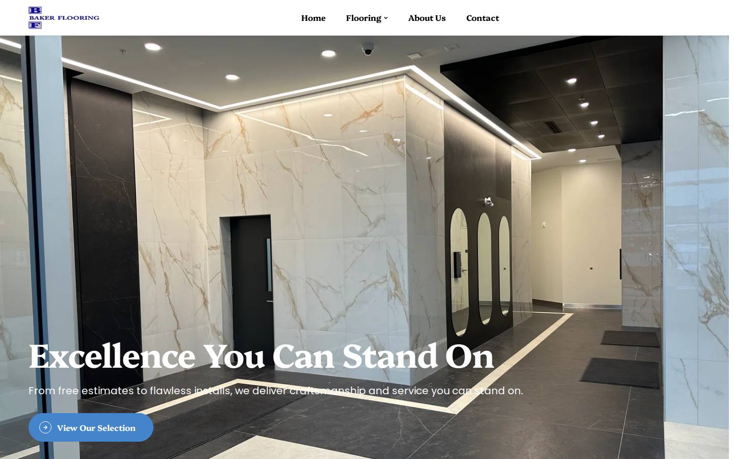 bakerflooring.ca homepage screenshot