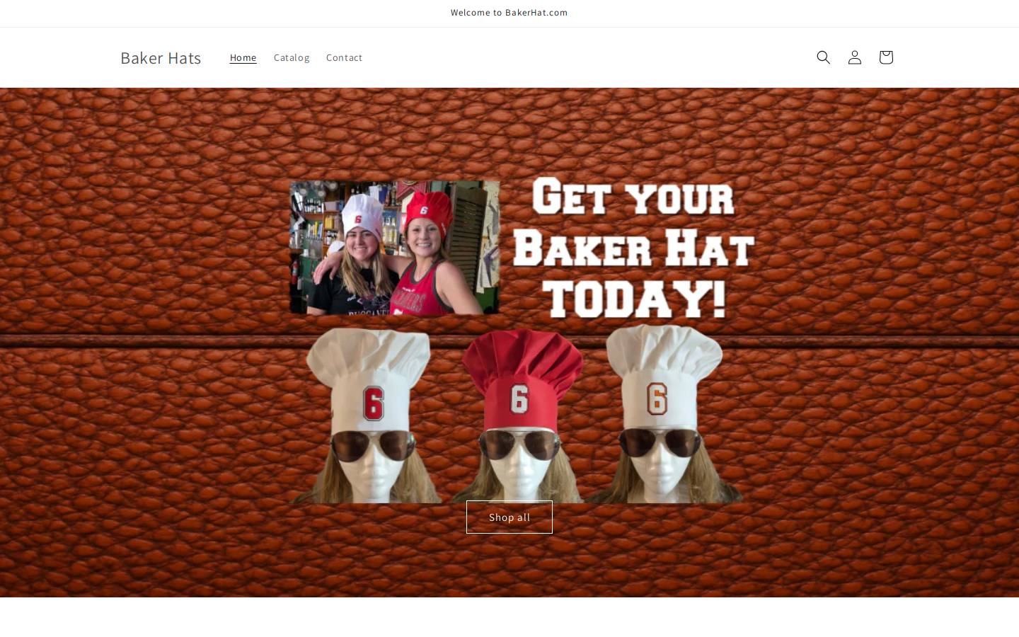 bakerhat.com homepage screenshot