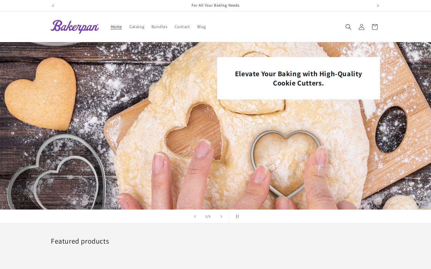 bakerpan.com homepage screenshot