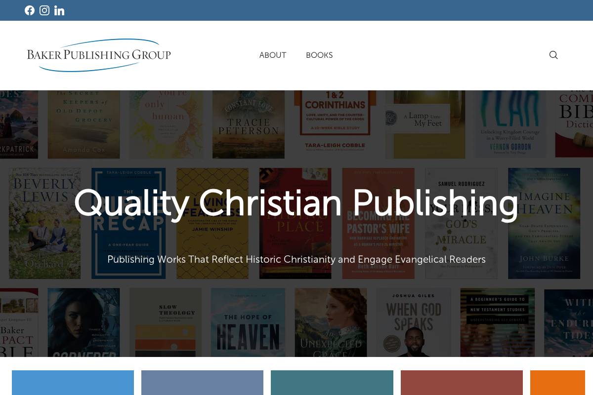 bakerpublishinggroup.com homepage screenshot