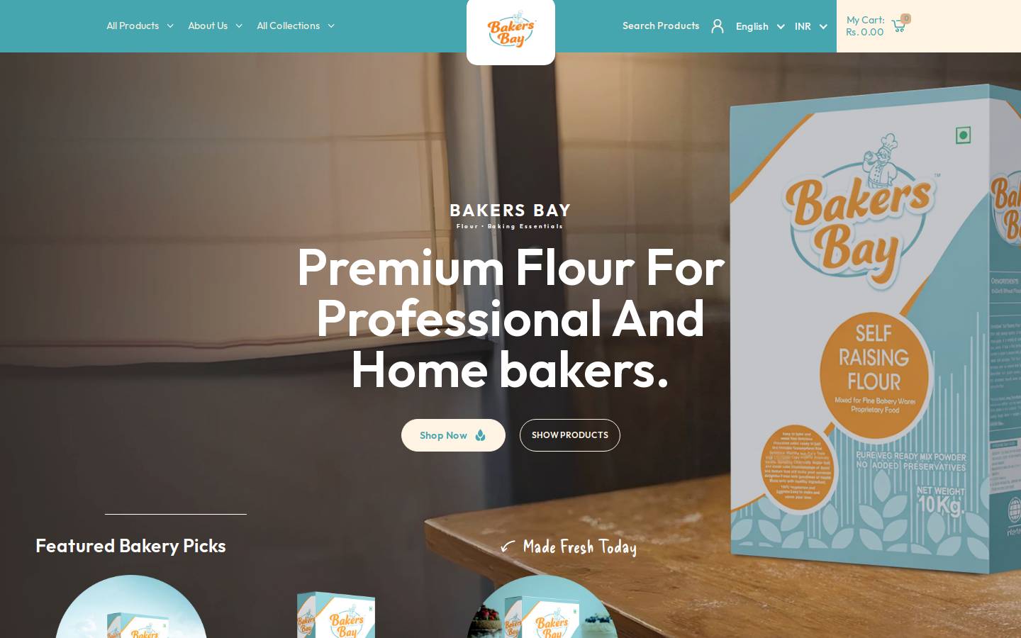 bakersbay.in homepage screenshot