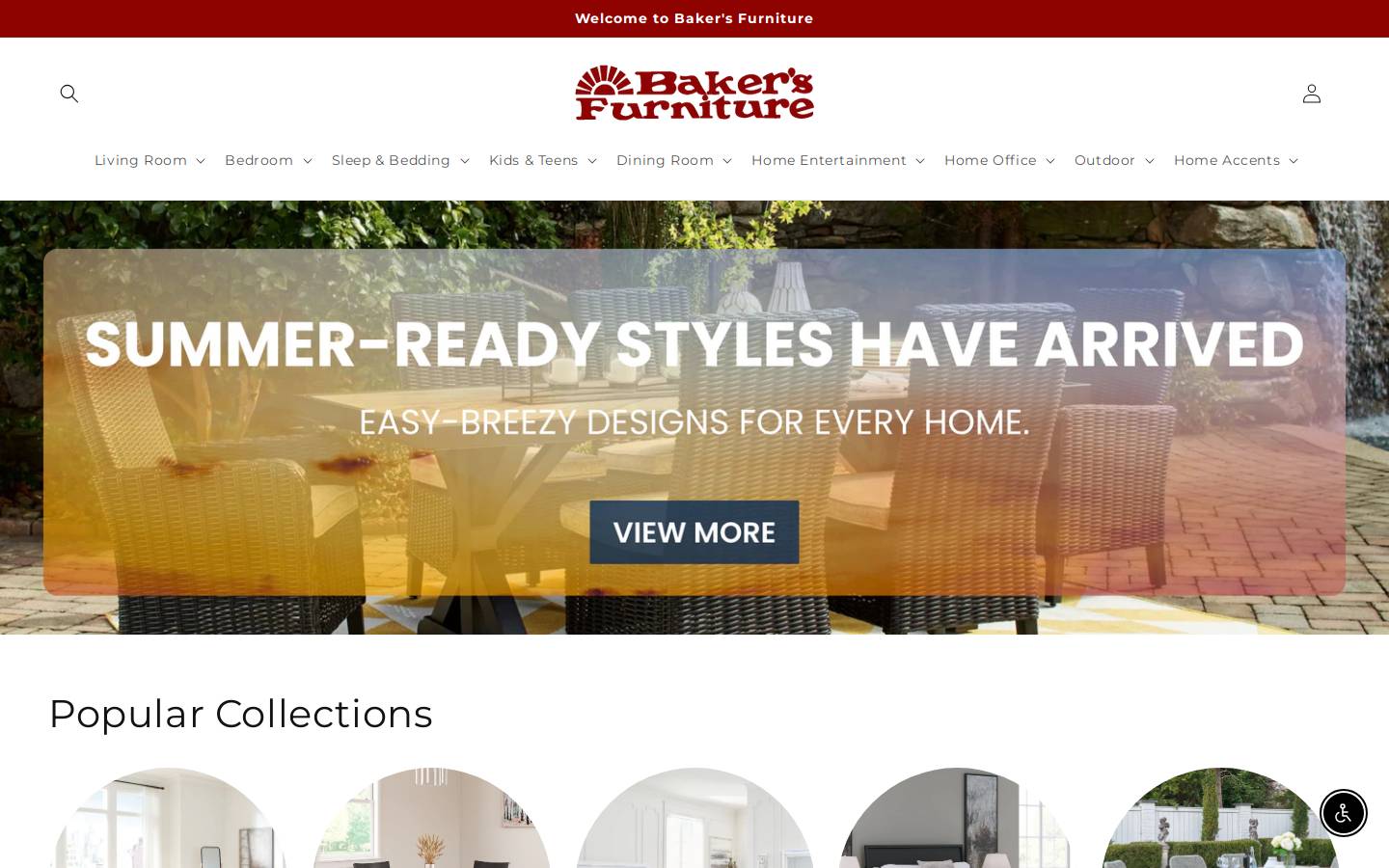 bakersfurnitureok.com homepage screenshot