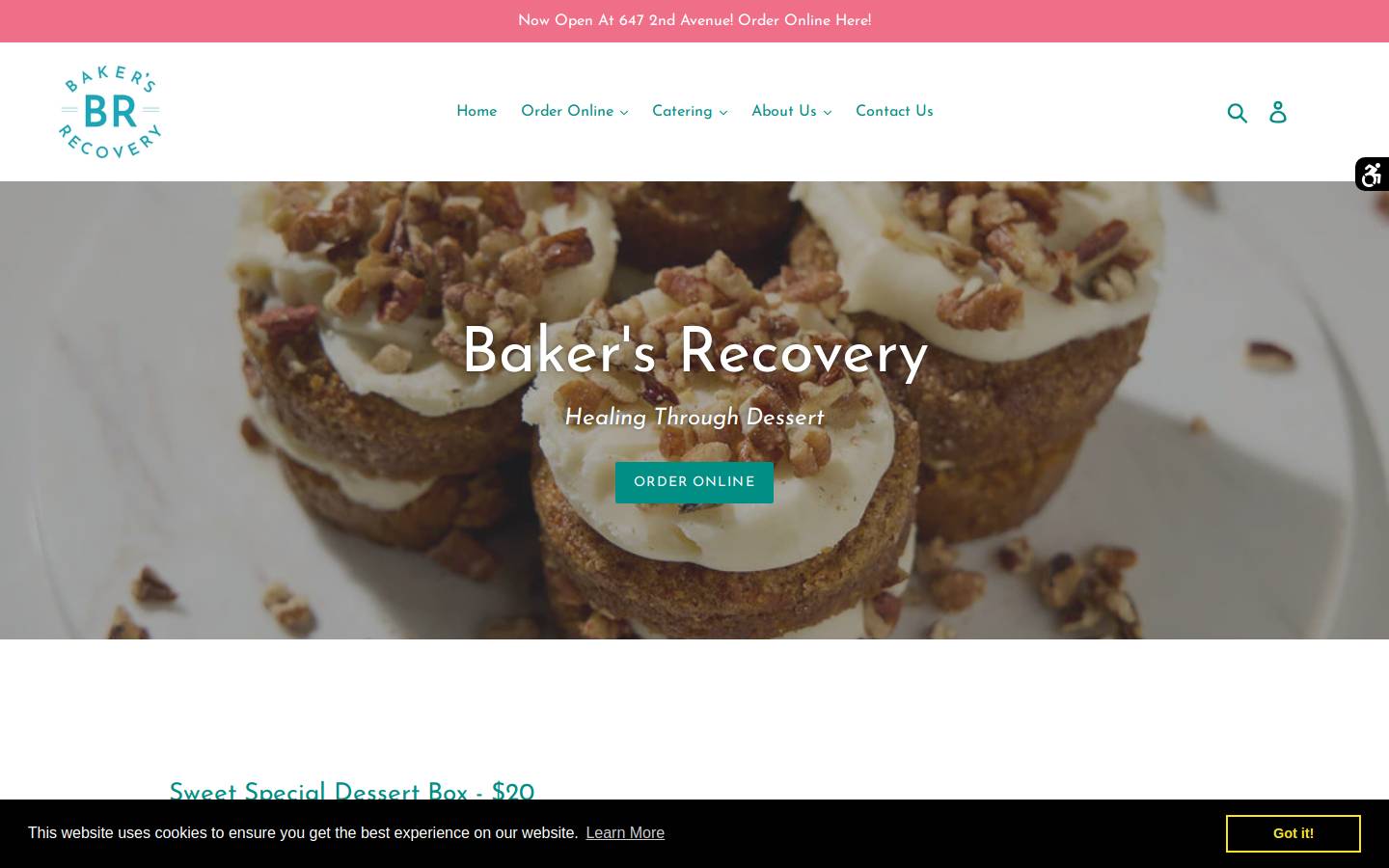 bakersrecovery.com homepage screenshot